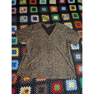 Lane Bryant Leopard Print Shirt Tunic Women's Size 18/20